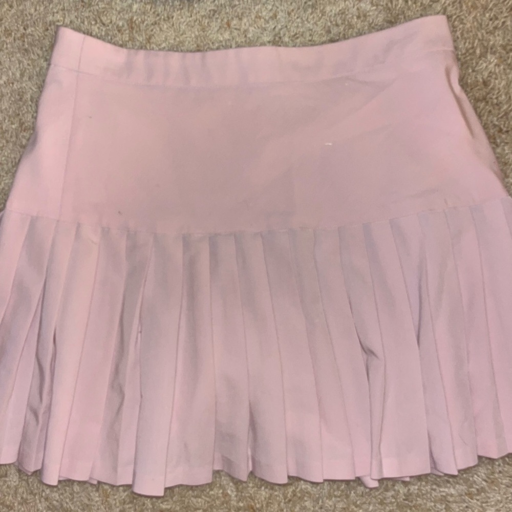 Pink Pleated Tennis Style Skirt